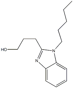 3-(1-pentyl-1H-benzimidazol-2-yl)propan-1-ol Struktur