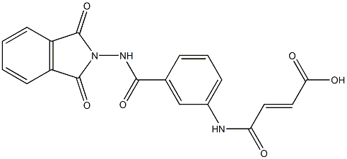 4-(3-{[(1,3-dioxo-1,3-dihydro-2H-isoindol-2-yl)amino]carbonyl}anilino)-4-oxo-2-butenoic acid Struktur