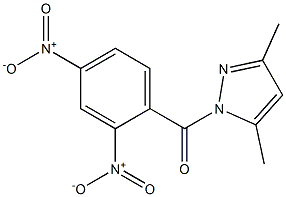 1-{2,4-bisnitrobenzoyl}-3,5-dimethyl-1H-pyrazole Struktur