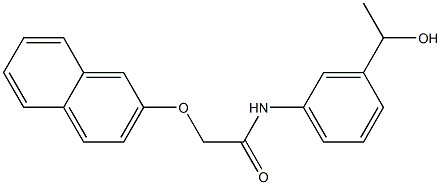 N-[3-(1-hydroxyethyl)phenyl]-2-(2-naphthyloxy)acetamide Struktur