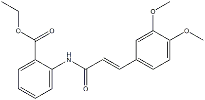 ethyl 2-{[3-(3,4-dimethoxyphenyl)acryloyl]amino}benzoate Struktur