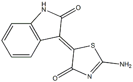 3-(2-amino-4-oxo-1,3-thiazol-5(4H)-ylidene)-1,3-dihydro-2H-indol-2-one Struktur