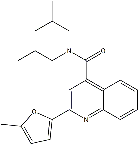 4-[(3,5-dimethyl-1-piperidinyl)carbonyl]-2-(5-methyl-2-furyl)quinoline Struktur