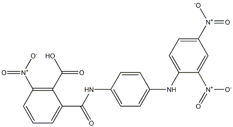 2-[(4-{2,4-dinitroanilino}anilino)carbonyl]-6-nitrobenzoic acid Struktur