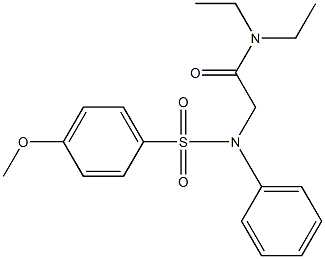 N,N-diethyl-2-{[(4-methoxyphenyl)sulfonyl]anilino}acetamide Struktur