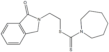 2-(1-oxo-1,3-dihydro-2H-isoindol-2-yl)ethyl 1-azepanecarbodithioate Struktur