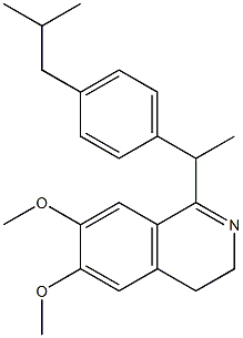 1-[1-(4-isobutylphenyl)ethyl]-6,7-dimethoxy-3,4-dihydroisoquinoline Struktur