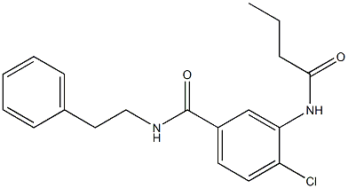 3-(butyrylamino)-4-chloro-N-(2-phenylethyl)benzamide Struktur