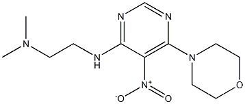 4-{6-{[2-(dimethylamino)ethyl]amino}-5-nitro-4-pyrimidinyl}morpholine Struktur