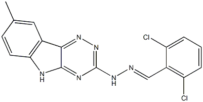 2,6-dichlorobenzaldehyde (8-methyl-5H-[1,2,4]triazino[5,6-b]indol-3-yl)hydrazone Struktur