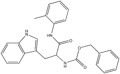 benzyl 1-(1H-indol-3-ylmethyl)-2-oxo-2-(2-toluidino)ethylcarbamate Struktur