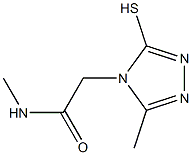 N-methyl-2-(3-methyl-5-sulfanyl-4H-1,2,4-triazol-4-yl)acetamide Struktur