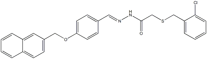 2-[(2-chlorobenzyl)sulfanyl]-N'-[4-(2-naphthylmethoxy)benzylidene]acetohydrazide Struktur