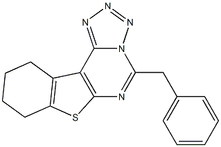 5-benzyl-8,9,10,11-tetrahydro[1]benzothieno[3,2-e]tetraazolo[1,5-c]pyrimidine Struktur