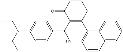 5-[4-(diethylamino)phenyl]-2,3,5,6-tetrahydrobenzo[a]phenanthridin-4(1H)-one Struktur