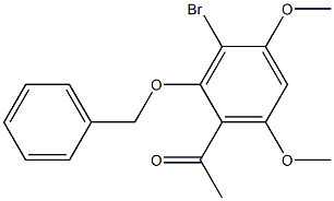 1-[2-(benzyloxy)-3-bromo-4,6-dimethoxyphenyl]ethanone Struktur