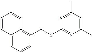 4,6-dimethyl-2-pyrimidinyl 1-naphthylmethyl sulfide Struktur