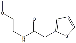 N-(2-methoxyethyl)-2-(2-thienyl)acetamide Struktur