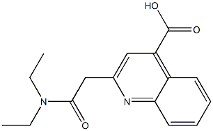 2-[2-(diethylamino)-2-oxoethyl]-4-quinolinecarboxylic acid Struktur