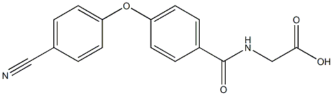 {[4-(4-cyanophenoxy)benzoyl]amino}acetic acid Struktur