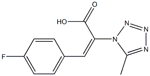 3-(4-fluorophenyl)-2-(5-methyl-1H-tetraazol-1-yl)acrylic acid Struktur