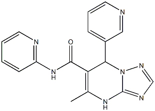 5-methyl-N-(2-pyridinyl)-7-(3-pyridinyl)-4,7-dihydro[1,2,4]triazolo[1,5-a]pyrimidine-6-carboxamide Struktur