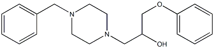 1-(4-benzyl-1-piperazinyl)-3-phenoxy-2-propanol Struktur