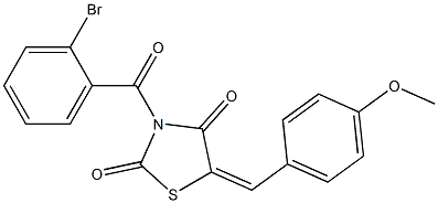 3-(2-bromobenzoyl)-5-(4-methoxybenzylidene)-1,3-thiazolidine-2,4-dione Struktur