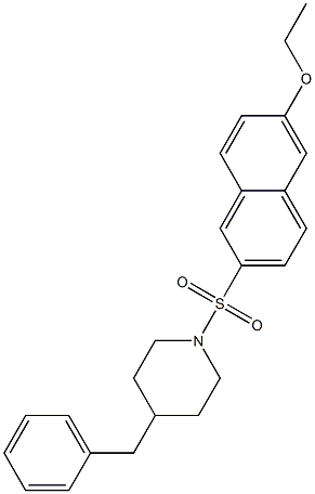 4-benzyl-1-[(6-ethoxy-2-naphthyl)sulfonyl]piperidine Struktur