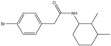 2-(4-bromophenyl)-N-(2,3-dimethylcyclohexyl)acetamide Struktur