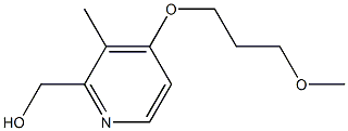 2-Hydroxymethyl-3-methyl-4-(3-methoxy)propoxypyridine Struktur