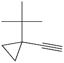 tert-Butylcyclopropyl acetylene Struktur