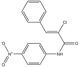 (Z)-2-chloro-N-(4-nitrophenyl)-3-phenyl-2-propenamide Struktur