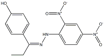 1-(4-hydroxyphenyl)-1-propanone N-(2,4-dinitrophenyl)hydrazone Struktur