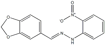 1,3-benzodioxole-5-carbaldehyde N-(2-nitrophenyl)hydrazone Struktur