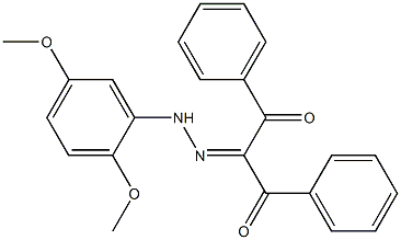 1,3-diphenyl-1,2,3-propanetrione 2-[N-(2,5-dimethoxyphenyl)hydrazone] Struktur