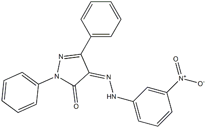 1,3-diphenyl-1H-pyrazole-4,5-dione 4-[N-(3-nitrophenyl)hydrazone] Struktur