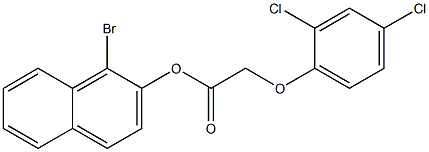 1-bromo-2-naphthyl 2-(2,4-dichlorophenoxy)acetate Struktur