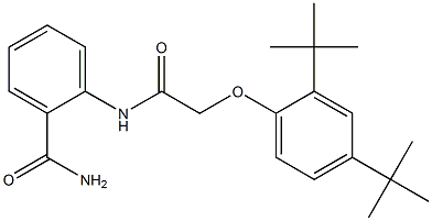 2-({2-[2,4-di(tert-butyl)phenoxy]acetyl}amino)benzamide Struktur