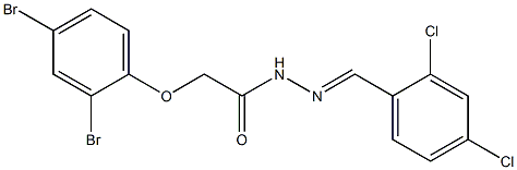 2-(2,4-dibromophenoxy)-N'-[(E)-(2,4-dichlorophenyl)methylidene]acetohydrazide Struktur