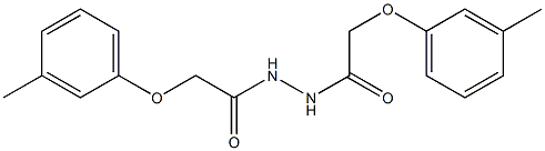 2-(3-methylphenoxy)-N'-[2-(3-methylphenoxy)acetyl]acetohydrazide Struktur