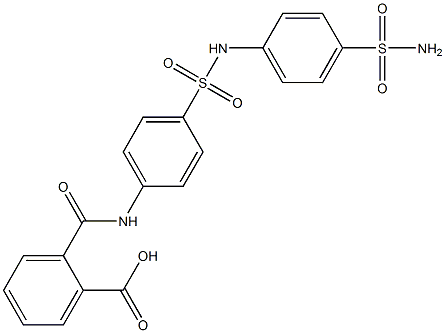 2-[(4-{[4-(aminosulfonyl)anilino]sulfonyl}anilino)carbonyl]benzoic acid Struktur