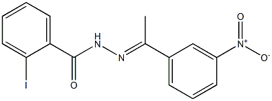 2-iodo-N'-[(E)-1-(3-nitrophenyl)ethylidene]benzohydrazide Struktur