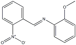 N-(2-methoxyphenyl)-N-[(E)-(2-nitrophenyl)methylidene]amine Struktur