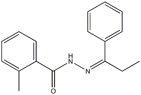 2-methyl-N'-[(Z)-1-phenylpropylidene]benzohydrazide Struktur