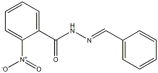 2-nitro-N'-[(E)-phenylmethylidene]benzohydrazide Struktur