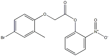 2-nitrophenyl 2-(4-bromo-2-methylphenoxy)acetate Struktur