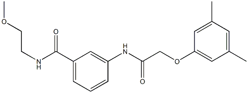 3-{[2-(3,5-dimethylphenoxy)acetyl]amino}-N-(2-methoxyethyl)benzamide Struktur