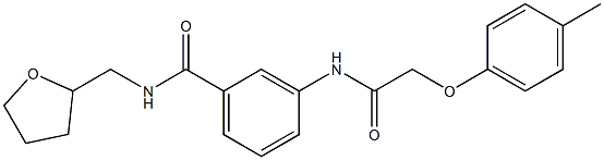 3-{[2-(4-methylphenoxy)acetyl]amino}-N-(tetrahydro-2-furanylmethyl)benzamide Struktur