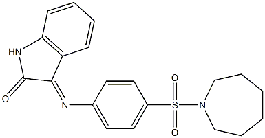 3-{[4-(1-azepanylsulfonyl)phenyl]imino}-1H-indol-2-one Struktur